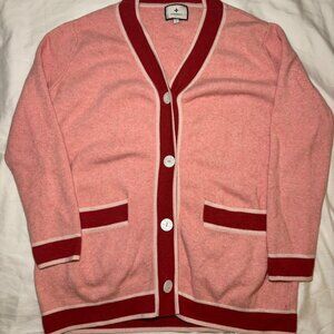 Tuckernuck Pink Cardigan, Button Front, Sm, Preppy, Academia, Classic, Feminine